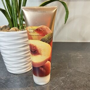 Bath & Body‎ Works Pleasures Sparkling Peach Creamy Body Wash 8 oz VERY HTF!
